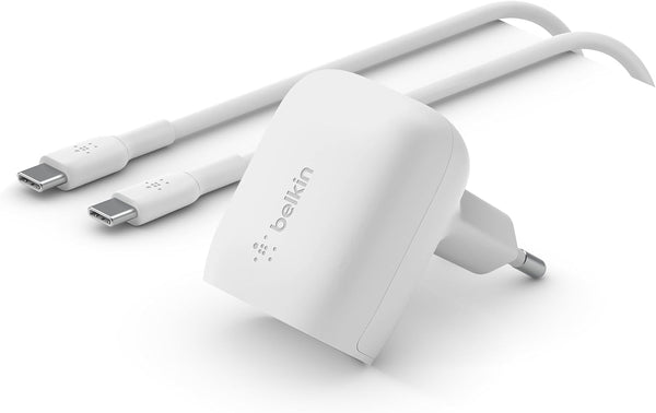 Belkin BoostCharge USB-C Wall Charger 20W, USB-C PD  + 1M USB-C to USB-C Cable