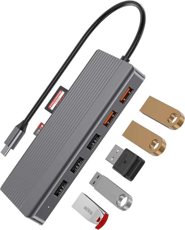 Powerology 12in1 USB-C Hub HDMI Type-C 100W PD