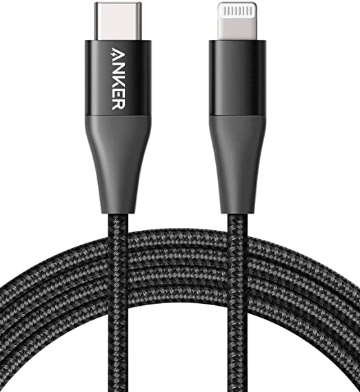 Anker PowerLine +II USB-C Cable with Lightning Connector 6ft   Black