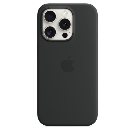 Apple iPhone 15 Pro Max Silicone Case with MagSafe - Black